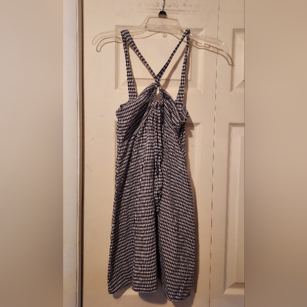 Urban Outfitters Black White Gingham Check Mini Sundress XS Cottagecore Coquette